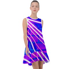 Pop Art Neon Wall Frill Swing Dress by essentialimage365