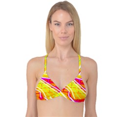 Pop Art Neon Wall Reversible Tri Bikini Top by essentialimage365