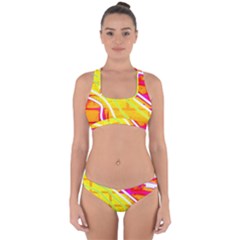 Pop Art Neon Wall Cross Back Hipster Bikini Set by essentialimage365