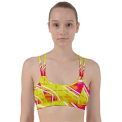 Pop Art Neon Wall Line Them Up Sports Bra by essentialimage365