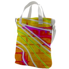 Pop Art Neon Wall Canvas Messenger Bag by essentialimage365