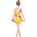 Pop Art Neon Wall Kids  Skater Dress Swimsuit View2