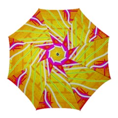 Pop Art Neon Wall Golf Umbrellas by essentialimage365