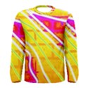 Pop Art Neon Wall Men s Long Sleeve Tee View1