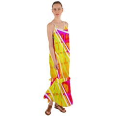 Pop Art Neon Wall Cami Maxi Ruffle Chiffon Dress by essentialimage365