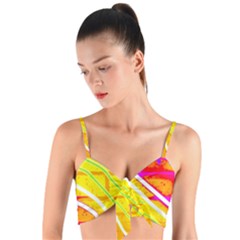 Pop Art Neon Wall Woven Tie Front Bralet by essentialimage365