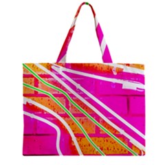 Pop Art Neon Wall Zipper Mini Tote Bag by essentialimage365