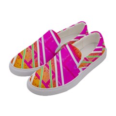 Pop Art Neon Wall Women s Canvas Slip Ons by essentialimage365