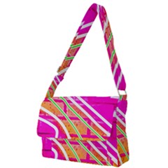 Pop Art Neon Wall Full Print Messenger Bag (l) by essentialimage365
