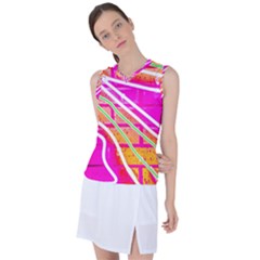 Pop Art Neon Wall Women s Sleeveless Sports Top by essentialimage365