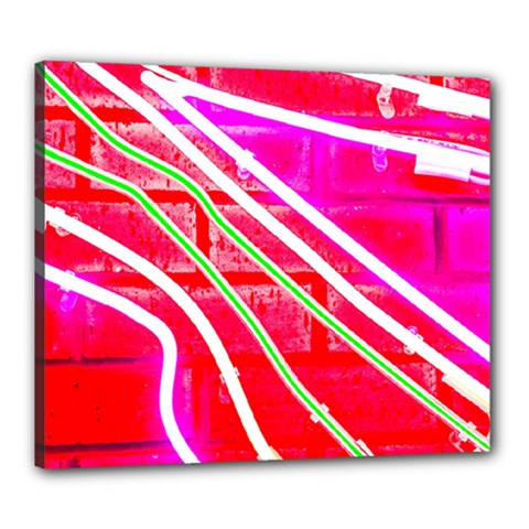 Pop Art Neon Wall Canvas 24  X 20  (stretched) by essentialimage365