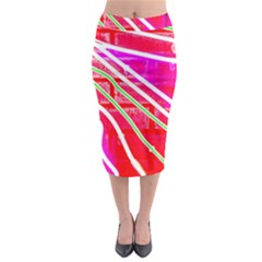 Pop Art Neon Wall Midi Pencil Skirt by essentialimage365