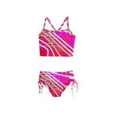 Pop Art Neon Wall Girls  Tankini Swimsuit by essentialimage365