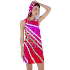 Pop Art Neon Wall Racer Back Hoodie Dress