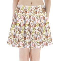Latterns Pattern Pleated Mini Skirt
