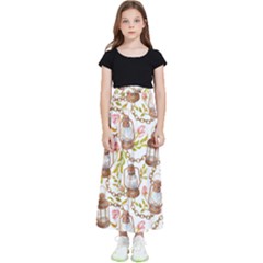 Latterns Pattern Kids  Flared Maxi Skirt by designsbymallika