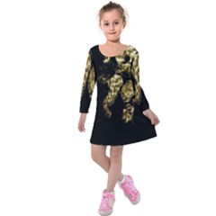 Bud Gilt  Kids  Long Sleeve Velvet Dress by MRNStudios