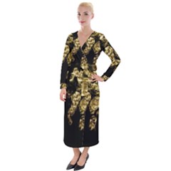 Bud Gilt  Velvet Maxi Wrap Dress