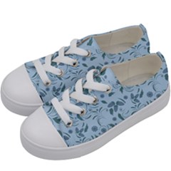 Folk Floral Art Print  Flowers Abstract Art  Poster  Kids  Low Top Canvas Sneakers by Eskimos