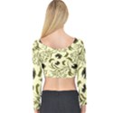 Folk flowers art pattern Floral abstract surface design  Seamless pattern Long Sleeve Crop Top View2