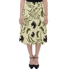 Folk flowers art pattern Floral abstract surface design  Seamless pattern Classic Midi Skirt