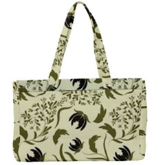 Folk flowers art pattern Floral abstract surface design  Seamless pattern Canvas Work Bag