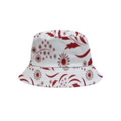 Folk Flowers Art Pattern Floral Abstract Surface Design  Seamless Pattern Bucket Hat (kids) by Eskimos