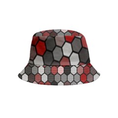 Hexagonal Blocks Pattern, Mixed Colors Inside Out Bucket Hat (kids) by Casemiro