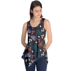 Rose Floral Sleeveless Tunic by tmsartbazaar