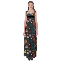 Rose Floral Empire Waist Maxi Dress by tmsartbazaar