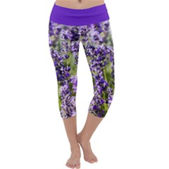 Lavender Makes Me Happy Capri Yoga Leggings