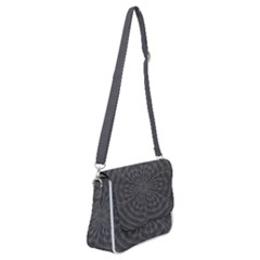 Abstract Spirals, Spiral Abstraction, Gray Color, Graphite Shoulder Bag With Back Zipper by Casemiro