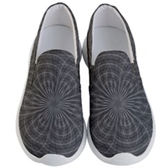 Abstract Spirals, Spiral Abstraction, Gray Color, Graphite Men s Lightweight Slip Ons by Casemiro