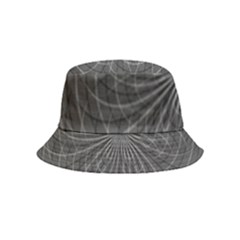 Abstract Spirals, Spiral Abstraction, Gray Color, Graphite Bucket Hat (kids) by Casemiro