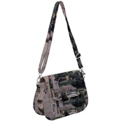 Roman Agora, Athens, Greece Saddle Handbag by dflcprintsclothing