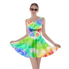 Tie Die Look Rainbow Pattern Skater Dress