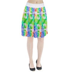 Tie Die Look Rainbow Pattern Pleated Skirt by myblueskye777