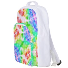 Tie Die Look Rainbow Pattern Double Compartment Backpack by myblueskye777