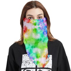 Tie Die Look Rainbow Pattern Face Covering Bandana (triangle)