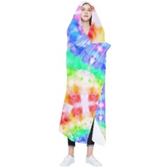 Tie Die Look Rainbow Pattern Wearable Blanket