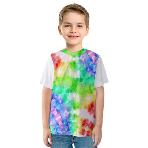 Fpd Batik Rainbow Pattern Kids  Sport Mesh Tee by myblueskye777