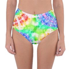 Fpd Batik Rainbow Pattern Reversible High-waist Bikini Bottoms by myblueskye777