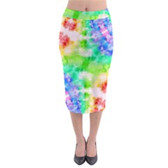 Fpd Batik Rainbow Pattern Midi Pencil Skirt by myblueskye777