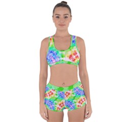 Fpd Batik Rainbow Pattern Racerback Boyleg Bikini Set by myblueskye777