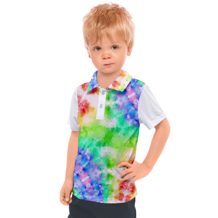 Fpd Batik Rainbow Pattern Kids  Polo Tee