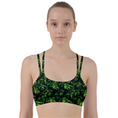 Jungle Camo Tropical Print Line Them Up Sports Bra by dflcprintsclothing