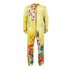 Yellow Floral Aesthetic Onepiece Jumpsuit (kids) by designsbymallika