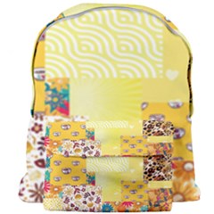 Yellow Floral Aesthetic Giant Full Print Backpack by designsbymallika