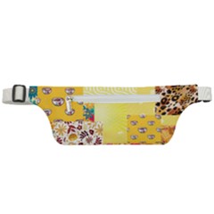 Yellow Floral Aesthetic Active Waist Bag by designsbymallika