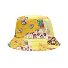 Yellow Floral Aesthetic Inside Out Bucket Hat by designsbymallika